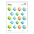 Plancha de stickers - Dados D20 - Colores - tienda online