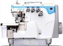 Máquina de Costura Interloque industrial JACK E4S-5 com mesa e motor DIRECT DRIVE