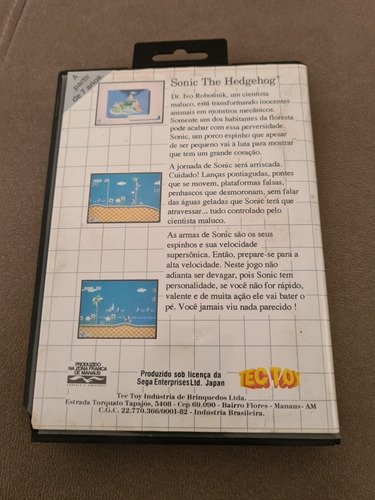 Sonic The Hedgehog (Master System) - TecToy