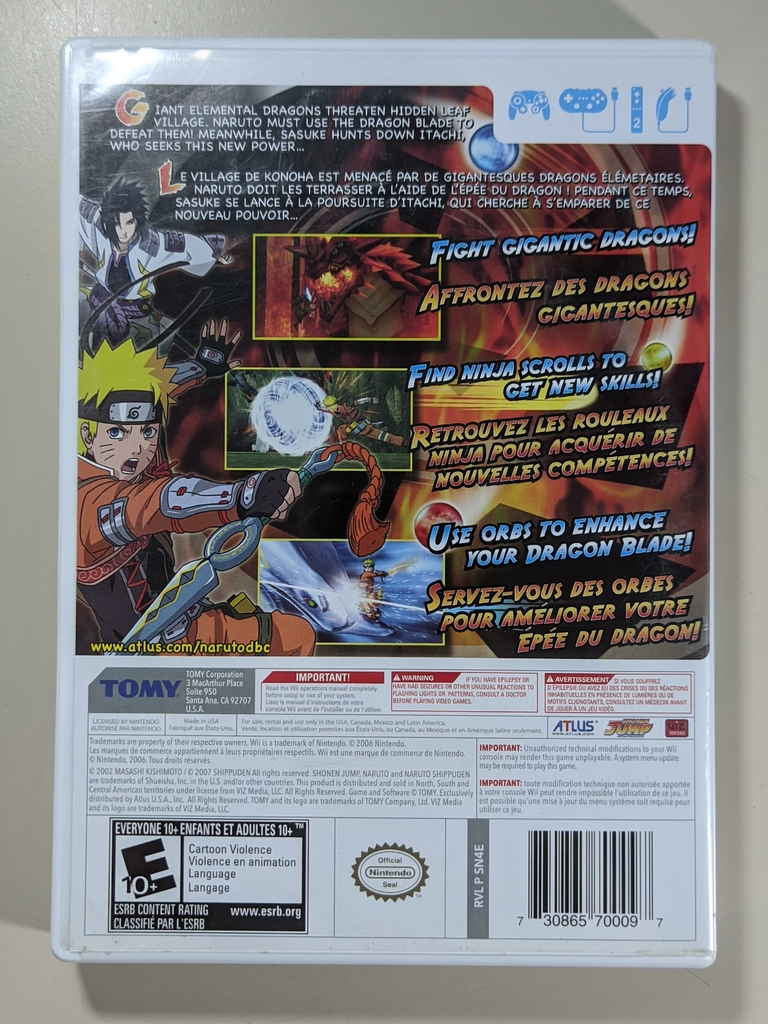 Naruto Shippuden: Dragon Blade Chronicles Nintendo WII Game