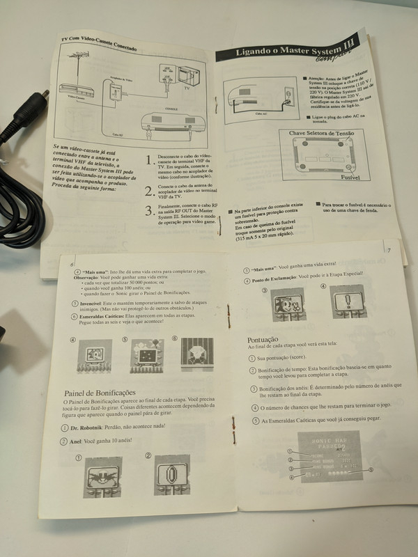 Console Master system 3 sonic funcionando perfeitamente