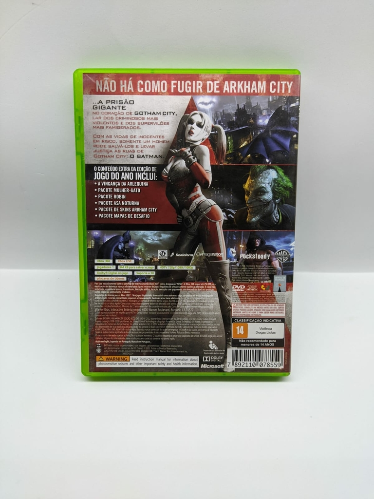 Jogo Batman Arkham City - Xbox 360 Mídia Física Usado