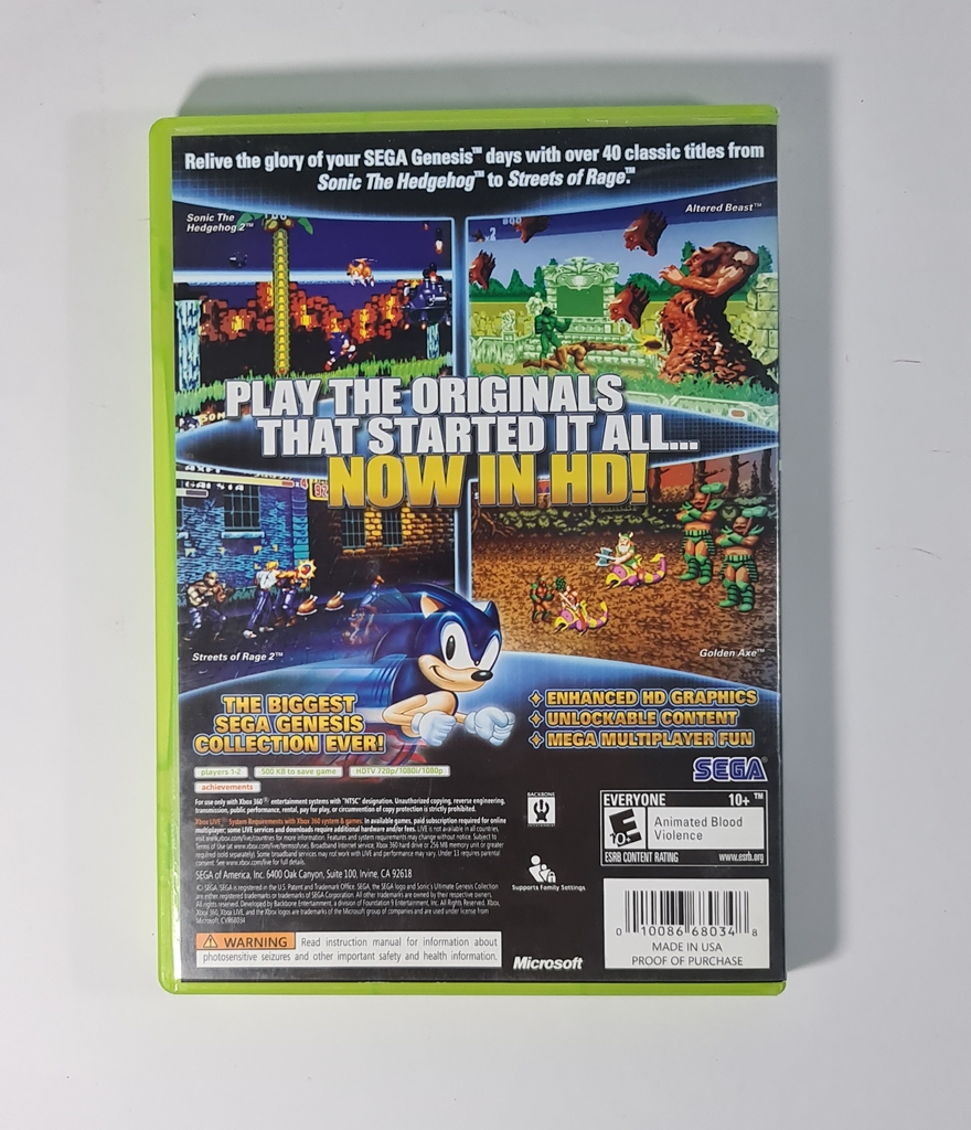 Sonic Ultimate Genesis Collection - Xbox 360 - Microsoft - Jogos, jogo do  sonic online 360 
