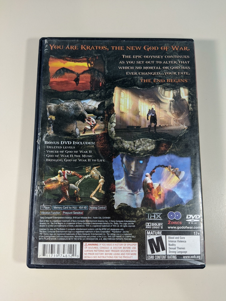 Coleção God Of War 1+2 Jogos Ps2 Compatível C/ Playstation 2