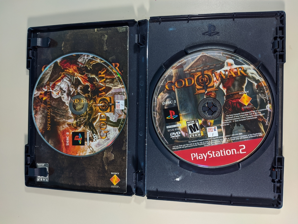 Coleção God Of War 1+2 Jogos Ps2 Compatível C/ Playstation 2