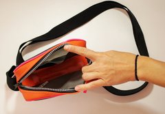 Shoulder bag - Grafite e Laranja - comprar online