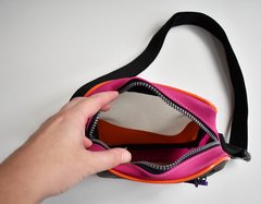 Shoulder bag - Grafite e Rosa - comprar online