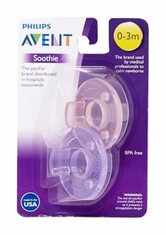 Kit com 2 Chupetas Soothie Philips Avent 0-3m - Roxo/Rosa - comprar online