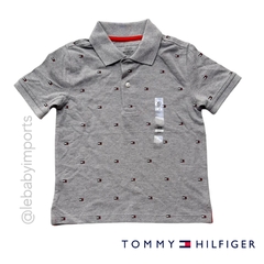 Camisa Polo bordada cinza - Tommy Hilfiger Original