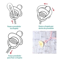 Paninho De Boca Soft Premium Papi Baby C/ Prendedor De Chupeta