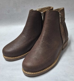 JANDY - BOTA CORTA CON DOBLE CIERRE. CHOCOLATE - ART: 8272