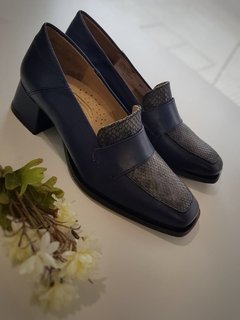 LAUBER - ZAPATO CON TACO. AZUL - Art: 7367