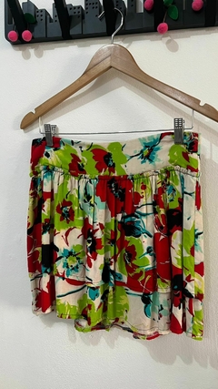 Saia Floral/Babado - comprar online