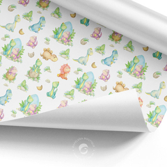 Papel estampado "Dinos"