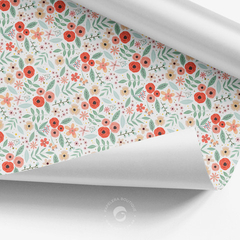 Papel estampado "Red Flowers"