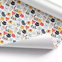 Papel estampado "Caritas de animales"