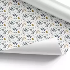 Papel estampado "Flores Azul"