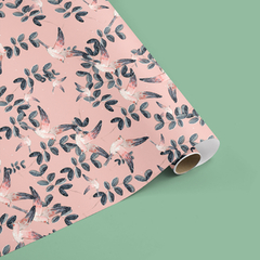 Papel estampado "Flores y pájaros capita"