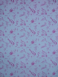 Papel estampado "Peña del gringo" magenta