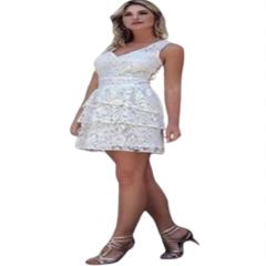 Vestido branco em renda - comprar online