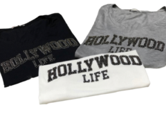 Camiseta Bordada Hollywood Life na internet