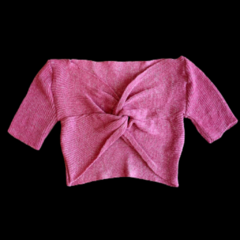Cropped em tricot de nó - loja online