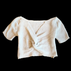 Imagem do Cropped em tricot de nó