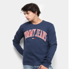 Moletom Tommy Jeans Azul Marinho - comprar online