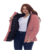 Casaco Parka Dupla Face Rosa e Preta - comprar online