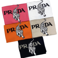 Camiseta "PRADA" com tigre - Saggs
