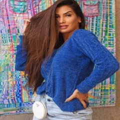Suéter Feminino Tricot Azul