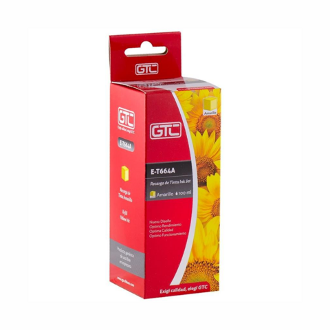 TINTA ALTERNATIVA GTC PARA EPSON E-T664/673A - AMARILLO