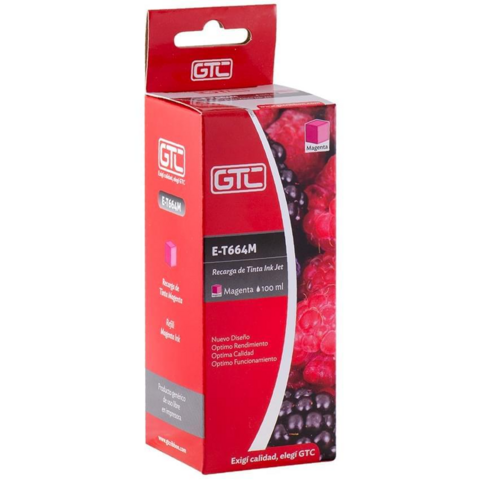 TINTA ALTERNATIVA GTC PARA EPSON E-T664/673M - MAGENTA