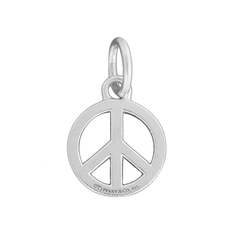 Berloque de prata de lei símbolo da paz Tiffany