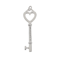 Pingente chave com coração Tiffany