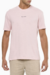 Camiseta Meia Malha Flamê Calvin Klein Rosa Claro