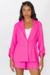 Blazer em Linho Doce Trama Rosa