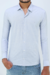 Camisa Essencial Slim Fil a Fil Ogochi Azul Claro