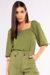 Blusa Doce Trama Verde Oliva