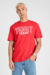 Camiseta Tommy Jeans Regular Graphic Tee Vermelha