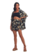 Kimono Doce Trama Floral Preto - comprar online