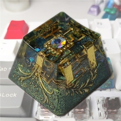 Imagem do Personalidade secreta ouro reino keycap botão resina único translúcido cereja