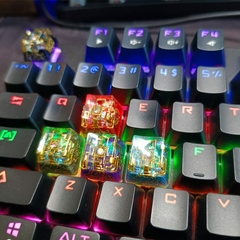 Personalidade secreta ouro reino keycap botão resina único translúcido cereja - Dr. Brauch