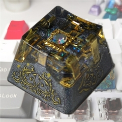 Imagem do Personalidade secreta ouro reino keycap botão resina único translúcido cereja