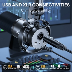 Maono-microfone dinâmico xlr, usb, para videogames, gravação, streaming, yout na internet