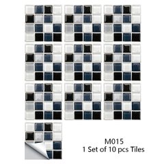 Adesivos de parede de mosaico de mármore, adesivos de parede plano 2d, capas impressas para cozinha, banheiro, descascar e vara, à prova d'água, mural de arte com 10 peças - loja online