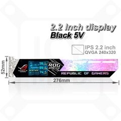 Lcd gpu suporte rgb vga suporte 2.2 Polegada exibição de detecção de temperatura rog horizontal placa de vídeo titular 5v/12v aura sync mod