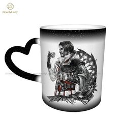 Assassins Creed Caneca assassins creed as mudanças de cor atacado caneca engraçada porcelana copos cappuccino - comprar online