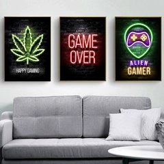 Sleep jogo repetir gaming parede arte poster imprime gamer pintura em tela imagem da lona para crianças meninos quarto decorativo sala de jogos na internet