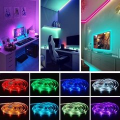 Led luz de tira usb bluetooth rgb 5050 5v rgb luzes tv tela desktop backlight rainbow iluminação fita controlador na internet